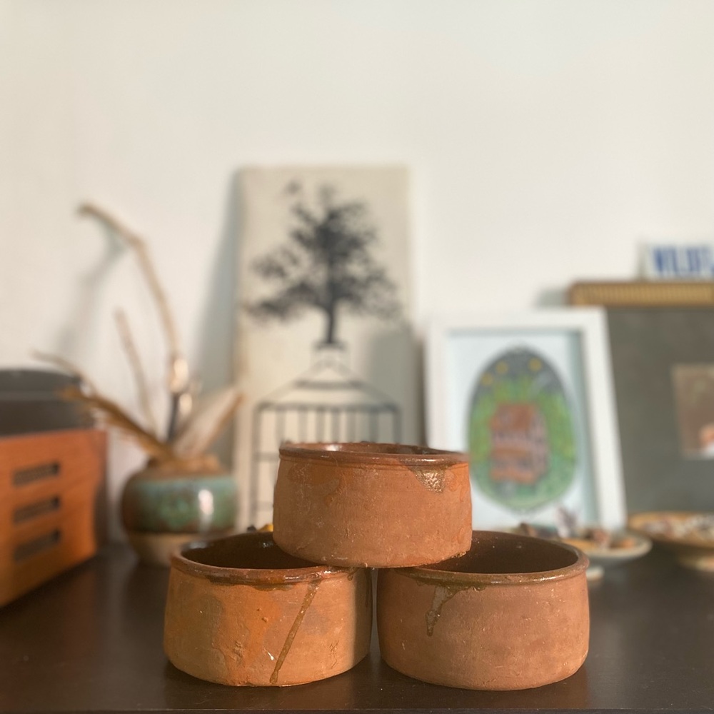 Terracotta Planters / Bowls / Trinket Dishes - lot of 3